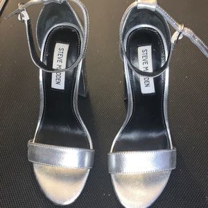 Steve Madden Silver Heel Sandals